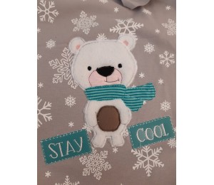 Stickdatei - Winterfreunde Doodle Appli Pinguin